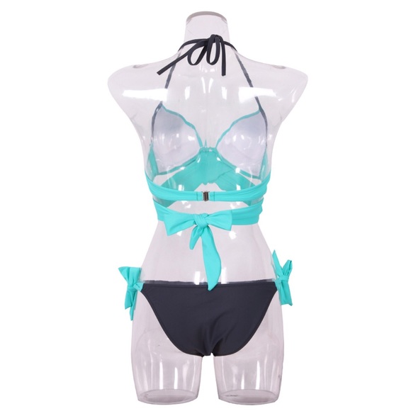 Sexy Criss Cross Push Up Bandage Bikini with Ties - Picture 5 of 7